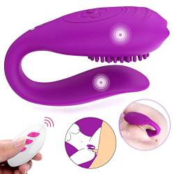 Vibrator for Couple,Rechargeable G spot & Clitoral Stimulator Vibrator with 10 Speed Dual Vibrations.Wireness Remote Control Sex Toy for Women Fun