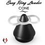 LeLuv Cock Rings Eyro Clear Silicone Bundle with Easyop 2.25 inch Loader Cone .5 inch Unstretched Diameter 3 Pack