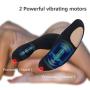 Male Prostate Anal Vibrators Unisex Massager with 12 Stimulation Patterns and 2 Powerful Motors, SXOVO Wireless Remote Vibrating G-spot Waterproof Smooth Silicone Sex Toy for Men, Women and Couples