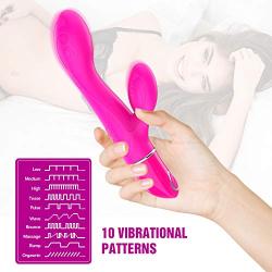 G-Spot Rabbit Vibrator with Lifelike Texture for Women Clitoris Stimulation | Lyps Holly - Waterproof Silicone Dildo Clit Dual Action Stimulator with 10 Powerful and Silent Vibration Patterns