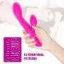 G-Spot Rabbit Vibrator with Lifelike Texture for Women Clitoris Stimulation | Lyps Holly - Waterproof Silicone Dildo Clit Dual Action Stimulator with 10 Powerful and Silent Vibration Patterns