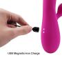 Mixfun Rabbit Vibrator Dildo G Spot Vibrators with Bunny Ears for Clitoris Stimulation Waterproof Vibrator Clit Stimulator with 16 Vibration Modes Quiet Dual Motor for Women USB Magnetic Rechargeable