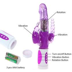 Villvi 12 Speeds Th-ru-Sting Ro-ta-ting Novelty Flu-ttering Rabbit Toy for Women&Couples Waterproof & Ultra-Slient