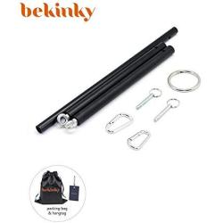 Bekinky Adjustable Stainless Steel Spreader Bar Set, Black