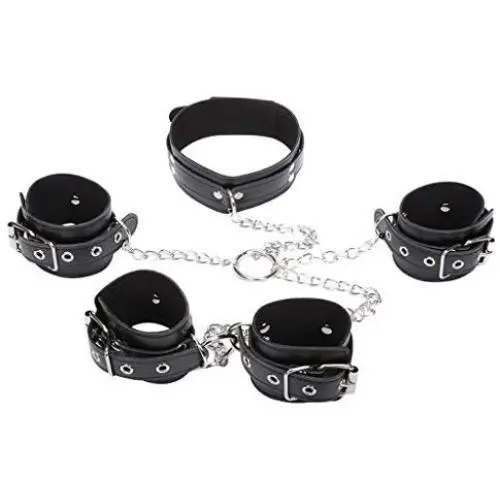 LLFX Binding Band Hanging Neck Restraint Hǎndcuffs Comfort Soft Chain Safely Adjustable Size Jeans