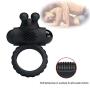 Uudireo Pleasure Male Longer Lasting Shake Rooster Ring with Contented Brush Silicone Happy Toys Mens Rings Shock Relax Toy