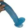 Massaging 12in Women Double Pleasure Suction Massager - Hand Free Play - T2021E (Color : Blue)