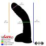 LeLuv Dildo Big Bent 10 Inch Realistic Suction Cup Thick Veiny Curved Chocolate