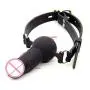 Fetish Sex Slave Cosplay Flirting Harness Dildo Mouth with Penis Gag Sex Toys for Adults Couples Hot Sexy Erotic Juego Sexual (Multicolor)