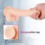 Realistic Dildo, Bendable 7 Inch G-Spot Premium TPE Silicone Penis Dong with Suction Cup for Women, Sex Toy for Female Masturbation