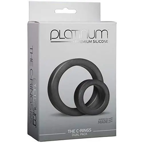 Doc Johnson Platinum Silicone The C-ring, Charcoal Doc Johnson Platinum Silicone The C-ring, Charcoal
