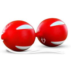 LeLuv Ben Wa Kegel Balls Duotone Silicone Exercise RED