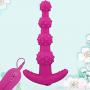 Guiseniour 10 Frequency Tremor Vibrantion Anell Plug Prosteite Massage Masturabetion Device Soft Silicone Beads Adult Six Toys Buttt Plug for Women Men