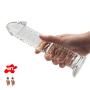 DJKFHIU Huge Big Size Ultra Smooth Crystal Glass Stick Ridged Spiral Designed for Women Men DJKFHIU (Color : Clear)