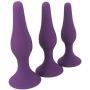 Eastern Delights Luxury Silicone Anal Trainer Butt Plug, Excellent Anal Sex Toy for Beginner, Purple Kit