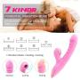 Waterproof 7 Frequency Vibration Sucking USB Charging Silent Waterproof Vibrator Durablemulti-Speed Wireless Suction Simulator Silent and Waterproof Variable Speed Vibrator