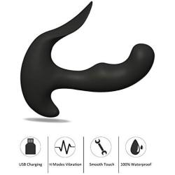 SEXBAY Anal Sex Toy Prostate Massager Silicone Vibrator for Men Women and Couples 10 Speeds Powerful Vibrating Butt Plug for Male Female Masturbator Waterproof Rechargeable Heating Black