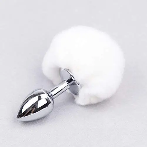 YiFeng Stainless Steel Faux Rabbit Tail Anal Trainer Butt Plug Insert Stopper Back Hole Sex Massager 18 YiFeng Stainless Steel Faux Rabbit Tail Anal Trainer Butt Plug Insert Stopper Back Hole Sex Massager 18