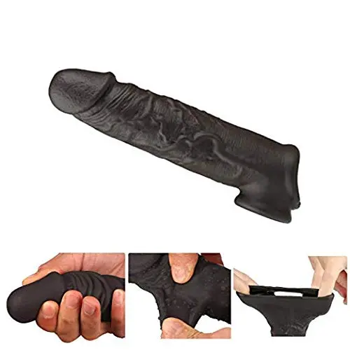 Extension Sleeve S^e*x Delayed Èjècûlàtíôn Èrèctíôn Enhanced Ability and Endurance, Soft and Comfortable - Black Extension Sleeve S^e*x Delayed Èjècûlàtíôn Èrèctíôn Enhanced Ability and Endurance, Soft and Comfortable - Black