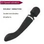 Wand Massager,Rechargeable Cordless Magic Vibrator Wand Clitoral Vibrator Stimulation with 20 Speeds Double End Vibrating Adult Sex Toys for Women Couples (Black) Wand Massager,Rechargeable Cordless Magic Vibrator Wand Clitoral Vibrator Stimulation with 20 Speeds Double End Vibrating Adult Sex Toys for Women Couples (Black)