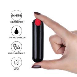 Fovel Bullet Vibrator for Woman, Super Small Massager Rechargeable for Travel Vibrant Clitoral Female Vibe Cordless Portable Clit Sex Toy Powerful Massage Waterproof Wireless Silent Adult