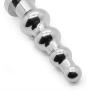 NewMaxer Metal 5 Beads Stainless Steel Anal Toy Butt Plug Anal Thruster Plug