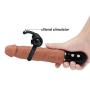 Uudireo Pleasure Male Longer Lasting Shake Rooster Ring with Contented Brush Silicone Happy Toys Mens Rings Shock Relax Toy