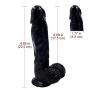 Heiyy 8.85 Inch Simulation Safe Big Materials Realistic Lifelike Massage G Anall Toys with Suction Cup DîD&lő Tools for Women Men (Color : Black)