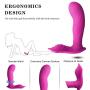 Wearable Vibrator Clitoris and G-Spot Stimulator Remote Control Vibrate Masturbation Dildo Toys for Adult,Invisible Wearable Vibrating Wand USB Rechargeable Silicone Clitoris Vagina Massager for Women