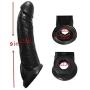 Black King-Sized 9 inch Amazing Performance Extender Enlargement, Extra Large 3" for Male