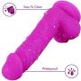 Realistic Dildo with Lifelike Curved Shaft and Balls for Vaginal G-Spot Pleasure | Lyps Dildo - Ultra-Soft Silicone Dildo with Strong Suction Cup - 7 Inches, 100% Waterproof Hands-Free Sexual Play