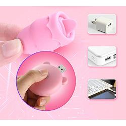 Double Head Waterproof Pleasure Silent 7 Speeds Mode Sucking USB Rechargable Dual Motor Bu-llet Vibrating Vǐbrǎtǒr Multi-Functional Massage Memory Function Suction Vibartion Pink