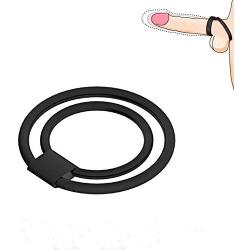 Dual Penis Ring, Premium Stretchy Longer Harder Stronger Erection Cock Ring Erection Enhancing Sex Toy for Man or Couples Play