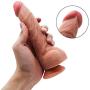 QiuQiuK Flesh 8.07 Inch Realistic Lifelike Toys for Women Silicone Tools with Suction Cup