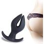 xinYxzR Silicone Anal Dilator Opening Butt Expander Speculum Anal Plug Unisex Sex Toy Black