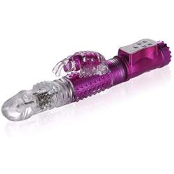 Waterproof Rabbit Dildo Vibrator G-spot Massager Multispeed Sex Toy Pink Adult