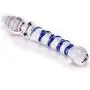 Crystal Glass Pleasure Wand Dildo Penis - AKStore - Blue Realistic Spiral