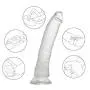 7.87 inch Clear Realistic Dildo with Adjustable Strap on Harness, Double Stimulation Anal Jelly Penis Adult Sex Toy for Man Women Couples, Perfect Gifts