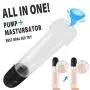 Automatic Penis Vacuum Pump with Masturbation Sleeve for Powerful Suction, PALOQUETH 2 in1 Rechargeable Electronic Penis Growth Pump with Male Masturbator Sex Toy for Beginners 2.83 inch*11.8 inch