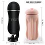 Male Masturbator With Strong Suction Base for Hands Free Fun, PALOQUETH Man Masturbation Cup with Porn Star Moaning Feature 10 Vibration Modes for Life like Experience