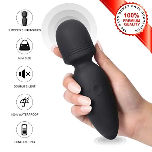 Mini Wand Massager,Fovel Wireless Cordless Portable Small Size Handheld Powerful Massage for Back Neck Shoulder Silent Waterproof USB Chargeable,Black Mini Wand Massager,Fovel Wireless Cordless Portable Small Size Handheld Powerful Massage for Back Neck Shoulder Silent Waterproof USB Chargeable,Black