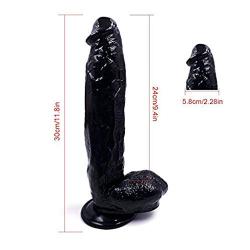 X-R 12 Inch Super Long Huge Stick Relax Massager Wand for Female, Personal Massage Toys Black Safety Soft