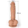 Namee Deluxe Realistic Dong Penis, 20 CM Premium Dildo Huge Cock with Natural Tight Veins and Extra Strong Suction Cup&Ball for Woman Adult Sex Toys Sex Games (415 g) (7 inches)