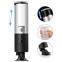KUUVAL Hand Free Multi-Function Masturbator Fully Automatic Electronic Piston Rechargeable Thrusting Retractable Electronic Male Masturbation 10 Modes