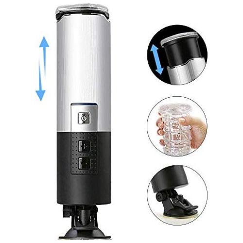 KUUVAL Hand Free Multi-Function Masturbator Fully Automatic Electronic Piston Rechargeable Thrusting Retractable Electronic Male Masturbation 10 Modes