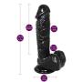 G-aouZhi Soft and High Quality Waterproof PVC Wand Massager for Adult Women Personal Handfree Play with Powerful Sucker Black Easy to Clean