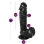 G-aouZhi Soft and High Quality Waterproof PVC Wand Massager for Adult Women Personal Handfree Play with Powerful Sucker Black Easy to Clean
