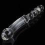 LLFX Curved Double-Headed Glass Massage Wànd Female Relaxing Body Toy Smooth Skin-Friendly Backpack