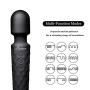 Personal hot Waterproof Useful Magic Massager with 20 Wand Vibration Modes Powerful Maximum Speed 7200RPM Soft Material Cordless Quiet for Muscle Aches Handheld & Sports Recovery - Black Travel Gift