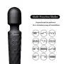 Personal hot Waterproof Useful Magic Massager with 20 Wand Vibration Modes Powerful Maximum Speed 7200RPM Soft Material Cordless Quiet for Muscle Aches Handheld & Sports Recovery - Black Travel Gift